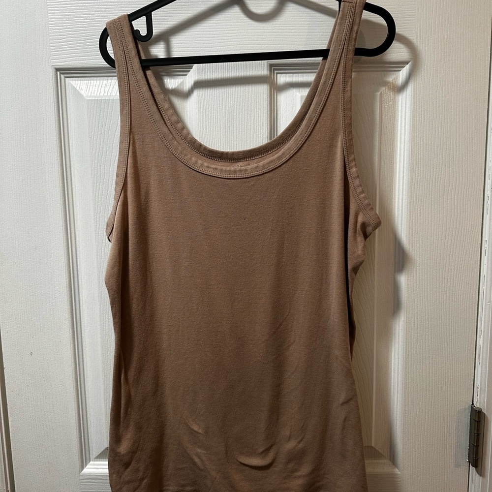 Women's Tan Sleeveless Top